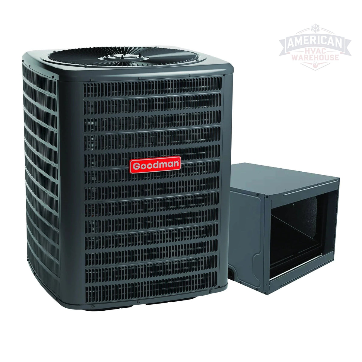 Goodman 3 Ton 14.3 SEER2 R32 Air Conditioner & 21" Horizontal Cased Coil
