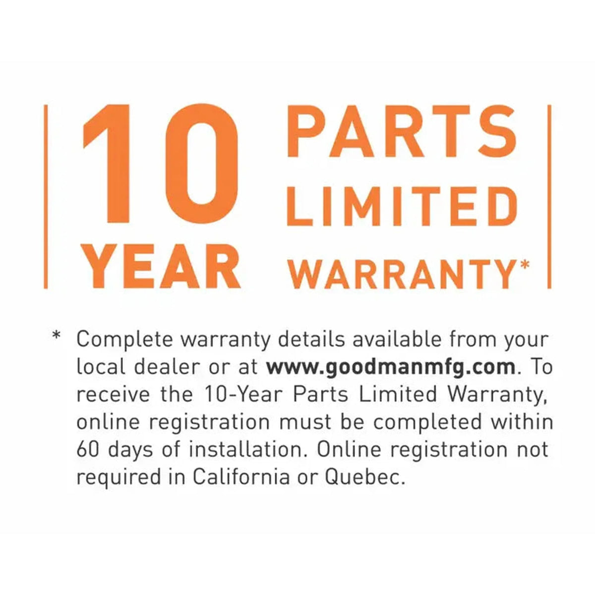 Goodman 2.5 Ton 14.3 SEER2 R-32 Air Conditioner Condenser